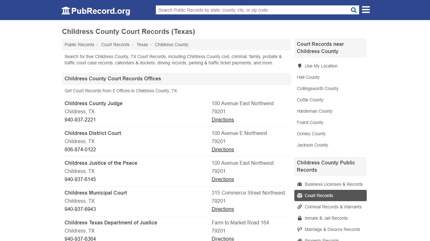 Free Childress County Court Records (Texas Court Records) - PubRecord.org