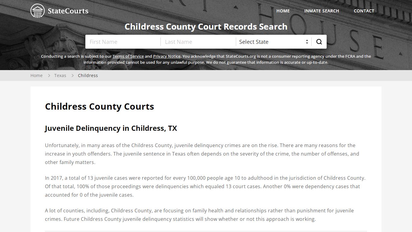 Childress County, TX Courts - Records & Cases - StateCourts